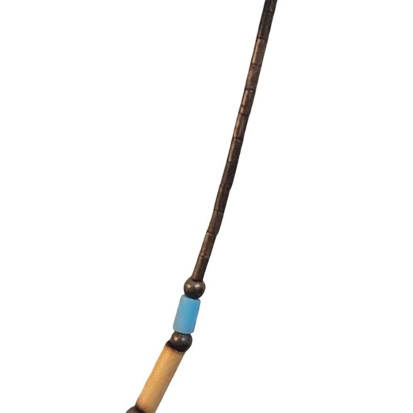 Vintage Sterling Silver Bow & Arrow Pendant Necklace Bead Accents & Barrel Clasp - Picture 7 of 9